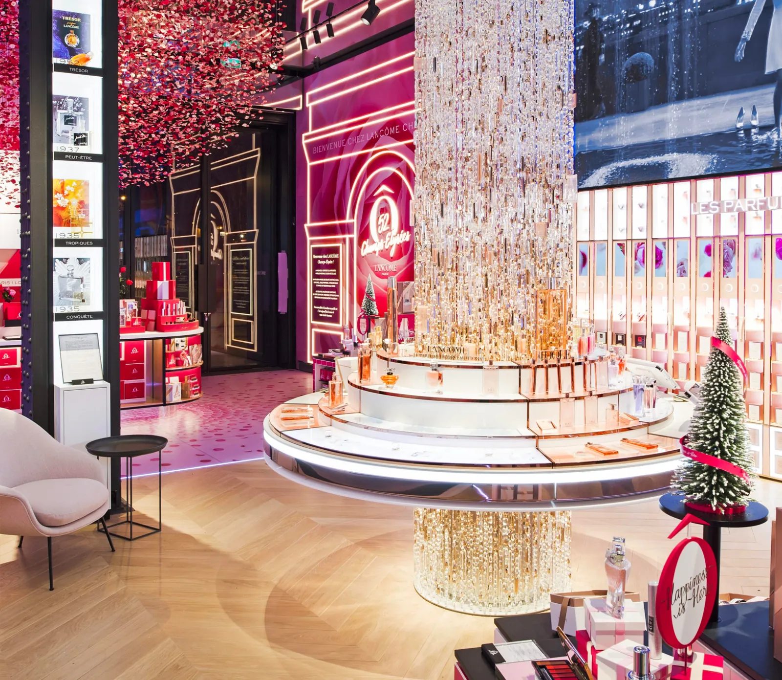 Dispositif Lancôme — Orgue à parfums installé